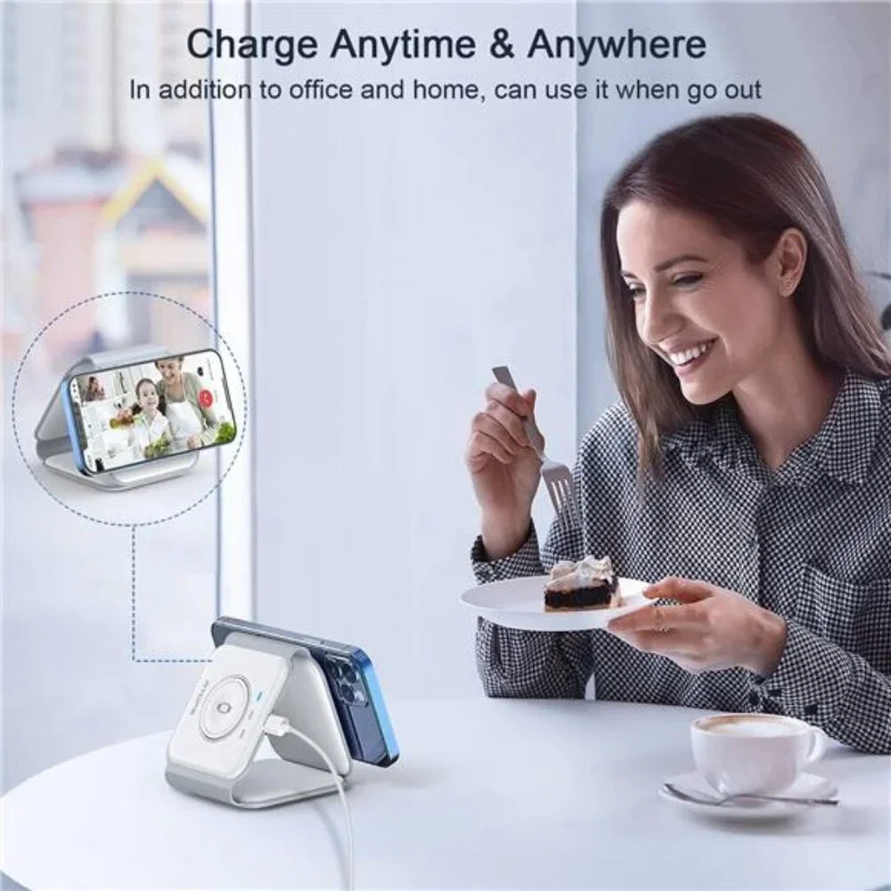Wireless Charger 3 in 1,RTOPS Magnetic Travel Wireless Charging Station